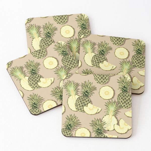 Item preview, Ripe pineapples, beige background designed and sold by Alex  Blud.