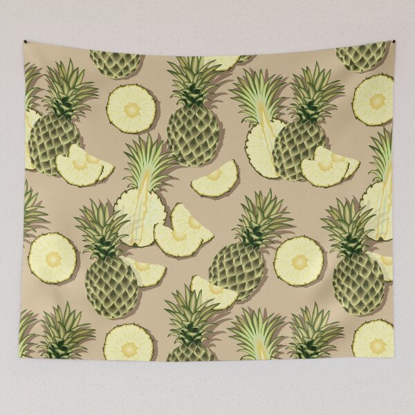 Item preview, Ripe pineapples, beige background designed and sold by Alex  Blud.