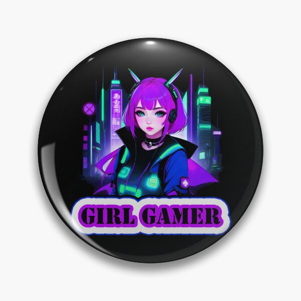 Item preview, Girl Gamer with Girl Gamer Words - Purple Hair designed and sold by Beachy.