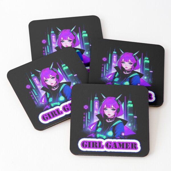 Item preview, Girl Gamer with Girl Gamer Words - Purple Hair designed and sold by Beachy.