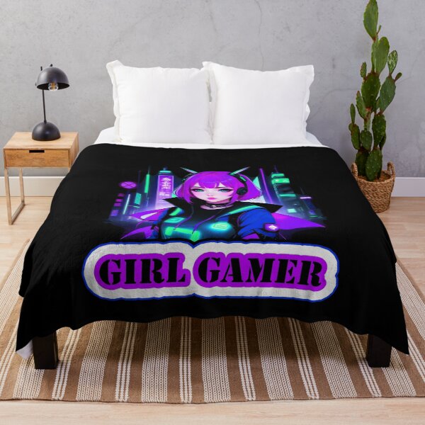 Item preview, Girl Gamer with Girl Gamer Words - Purple Hair designed and sold by Beachy.
