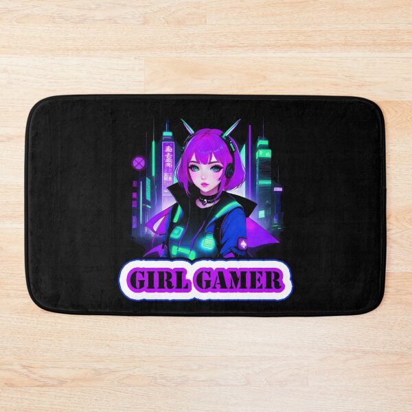 Item preview, Girl Gamer with Girl Gamer Words - Purple Hair designed and sold by Beachy.