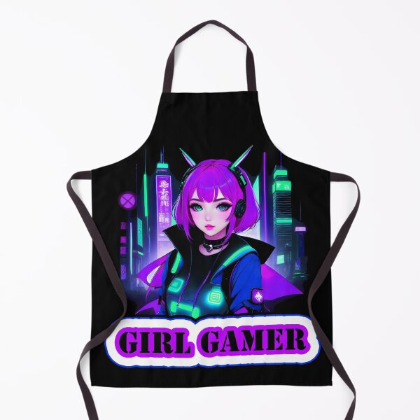 Item preview, Girl Gamer with Girl Gamer Words - Purple Hair designed and sold by Beachy.