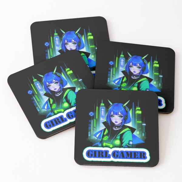 Item preview, Girl Gamer with Girl Gamer Words - Blue Hair designed and sold by Beachy.