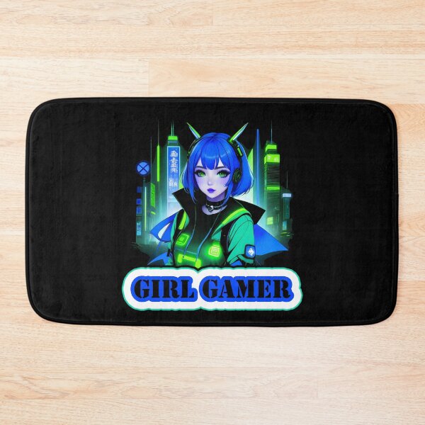 Item preview, Girl Gamer with Girl Gamer Words - Blue Hair designed and sold by Beachy.
