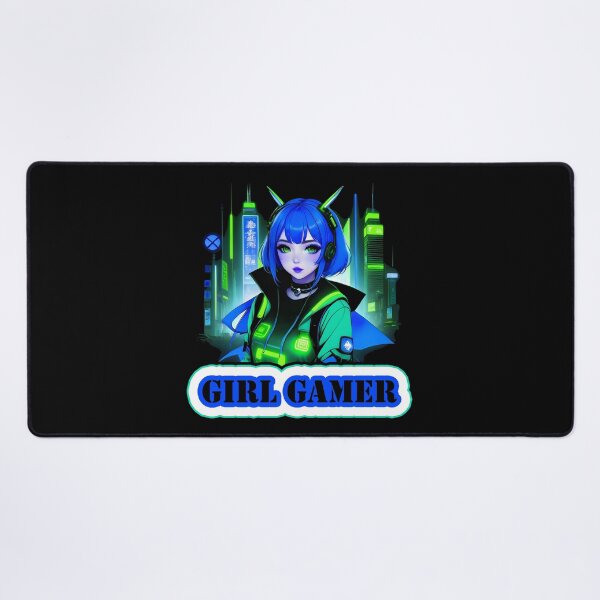 Item preview, Girl Gamer with Girl Gamer Words - Blue Hair designed and sold by Beachy.
