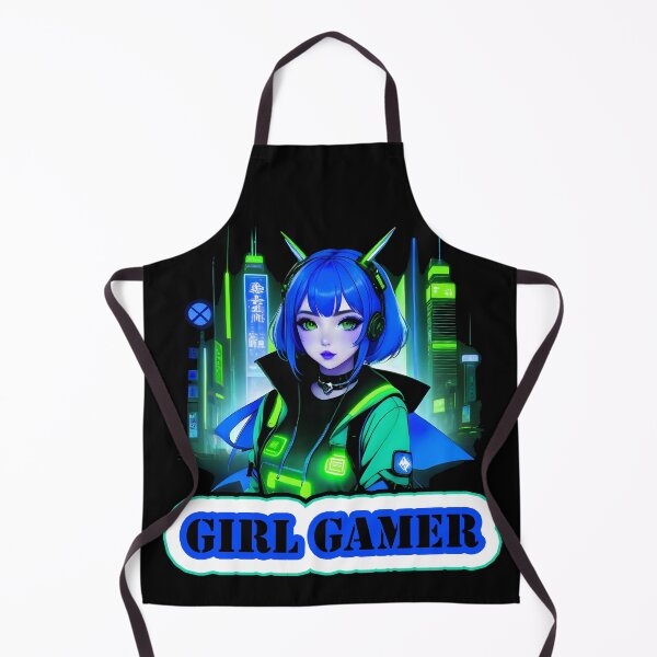 Item preview, Girl Gamer with Girl Gamer Words - Blue Hair designed and sold by Beachy.