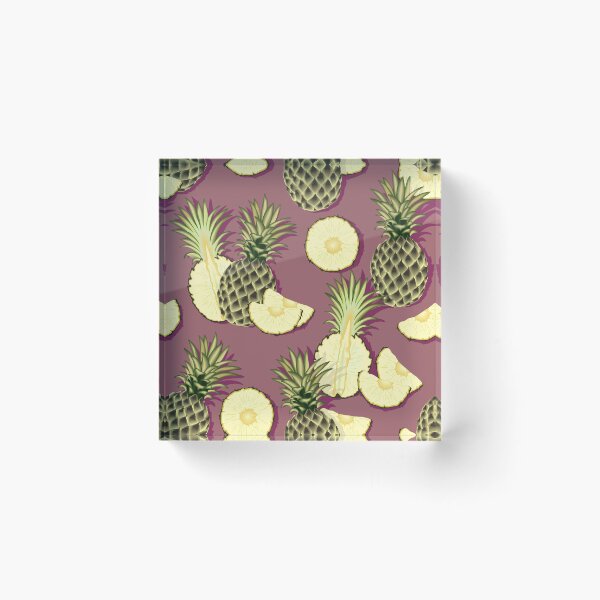 Item preview, Ripe pineapples, burgundy background designed and sold by Alex  Blud.