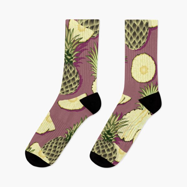 Item preview, Ripe pineapples, burgundy background designed and sold by Alex  Blud.