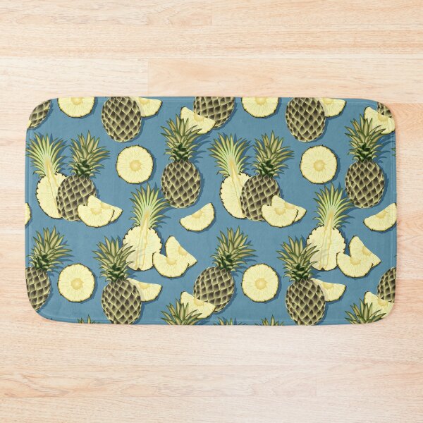 Item preview, Ripe pineapples, gray-blue background designed and sold by Alex  Blud.