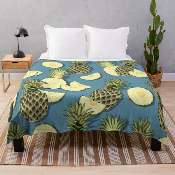 Item preview, Ripe pineapples, gray-blue background designed and sold by Alex Blud.