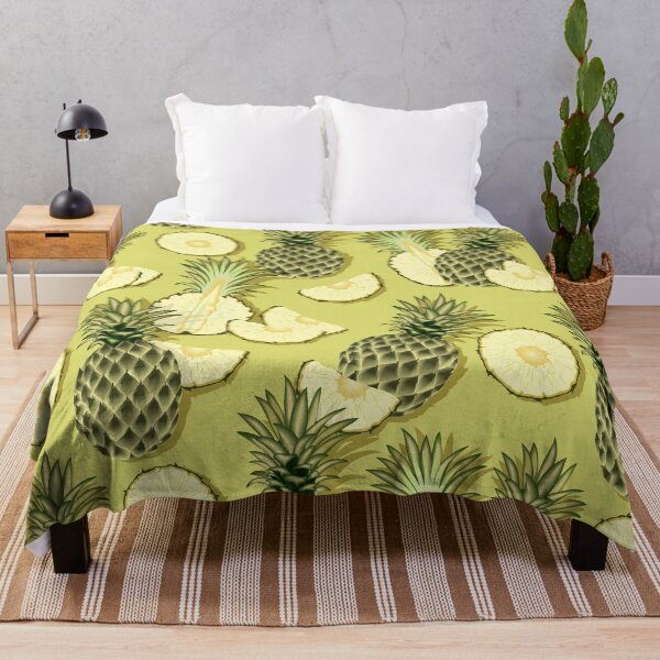 Item preview, Ripe pineapples, green background designed and sold by Alex Blud.