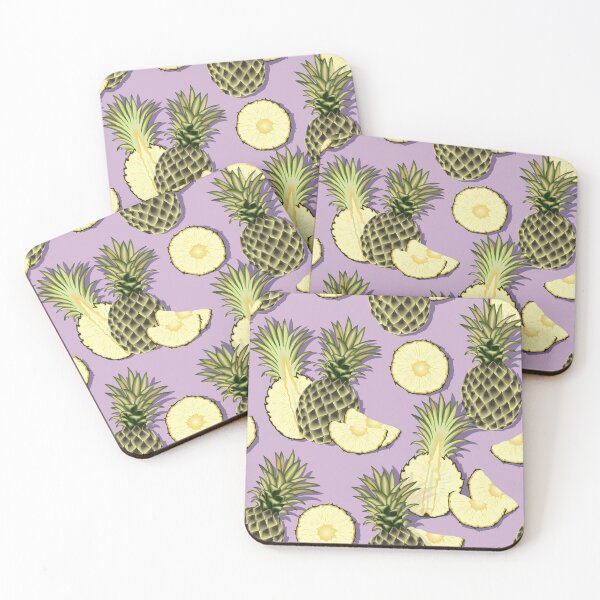 Item preview, Ripe pineapples, lilac background designed and sold by Alex  Blud.