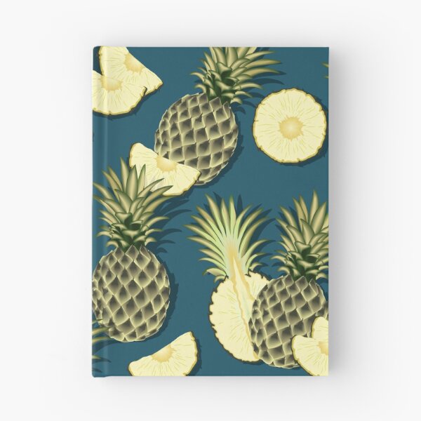 Item preview, Ripe pineapples, navy blue background designed and sold by Alex  Blud.