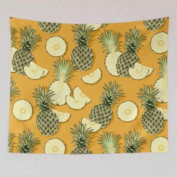 Item preview, Ripe pineapples, orange background designed and sold by Alex  Blud.