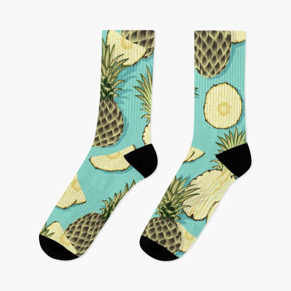 Item preview, Ripe pineapples, turquoise background designed and sold by Alex  Blud.