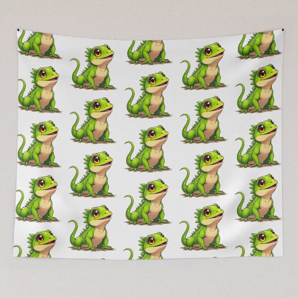 Item preview, Funny and Cute Anime Iguana designed and sold by ThreeftlyPicks.