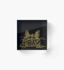 Crazy Cat meow Acrylic Block