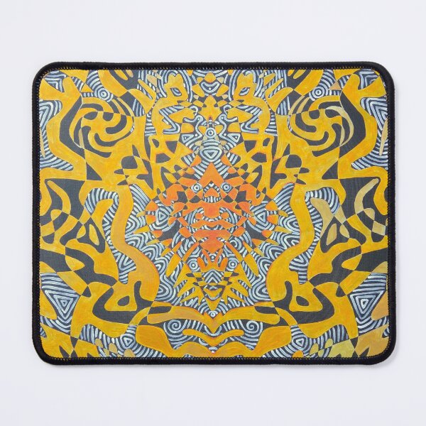 Item preview, symmetrical, yellow, orange, tiger, abstract, folk pattern, ethno,hypnotic designed and sold by JoannaLasGalery.
