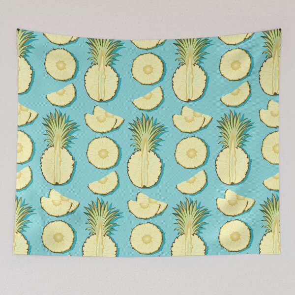 Item preview, Tender pineapple, blue background designed and sold by Alex  Blud.