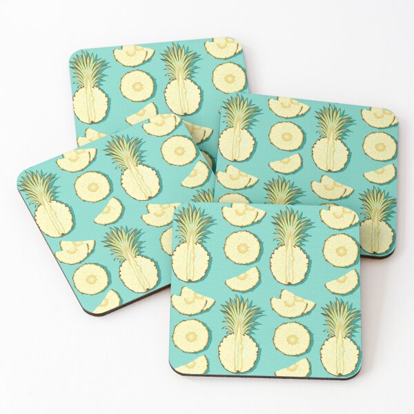 Item preview, Tender pineapple, turquoise background designed and sold by Alex  Blud.