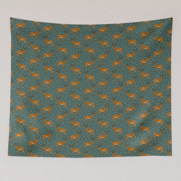 Item preview, Reindeer on green designed and sold by reneesillus.