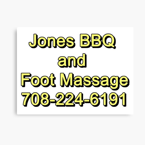 "Jones BBQ and Foot Massage" Canvas Print by Plutto Redbubble