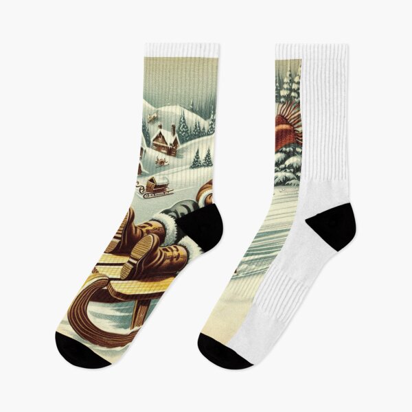 Item preview, Vintage Winter Sledding 3 designed and sold by harwoodkp.
