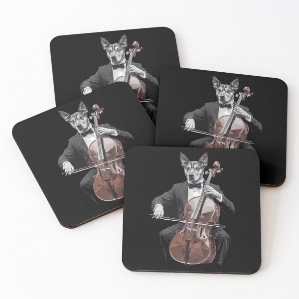 Item preview, Dog Cello Player designed and sold by Funny Vintage Stickers And T-Shirts.