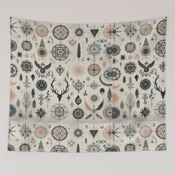 Item preview, MYSTIC NORDIC SYMBOLS pattern to celebrate our nordic roots and culture. designed and sold by Jt41.