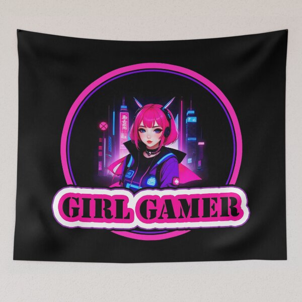 Item preview, Girl Gamer and Girl Gamer Words - Pink Hair designed and sold by Beachy.