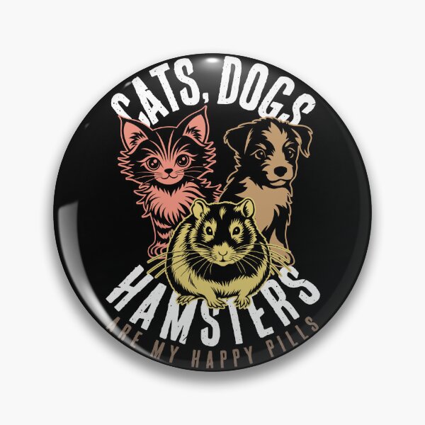 Item preview, CATS DOGS AND HAMSTERS HAPPY PILLS PETS LOVE designed and sold by Madjack Tees Kiwi SuperStore.