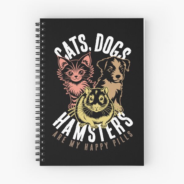 Item preview, CATS DOGS AND HAMSTERS HAPPY PILLS PETS LOVE designed and sold by Madjack Tees Kiwi SuperStore.