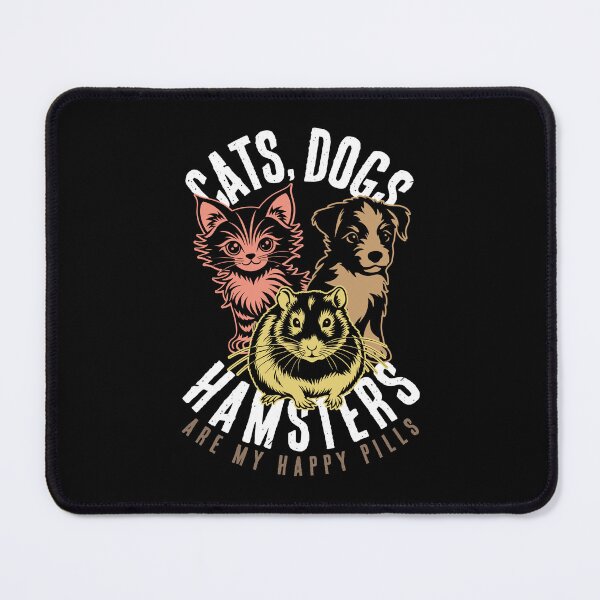 Item preview, CATS DOGS AND HAMSTERS HAPPY PILLS PETS LOVE designed and sold by Madjack Tees Kiwi SuperStore.