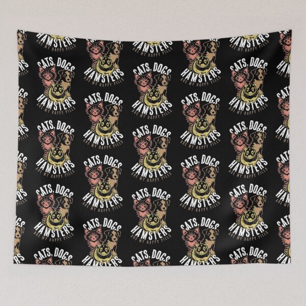 Item preview, CATS DOGS AND HAMSTERS HAPPY PILLS PETS LOVE designed and sold by Madjack Tees Kiwi SuperStore.