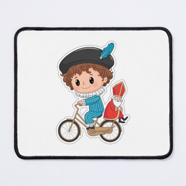 Item preview, Sinterklaas Sint en Piet op de Fiets Blauw designed and sold by Wennebabs.