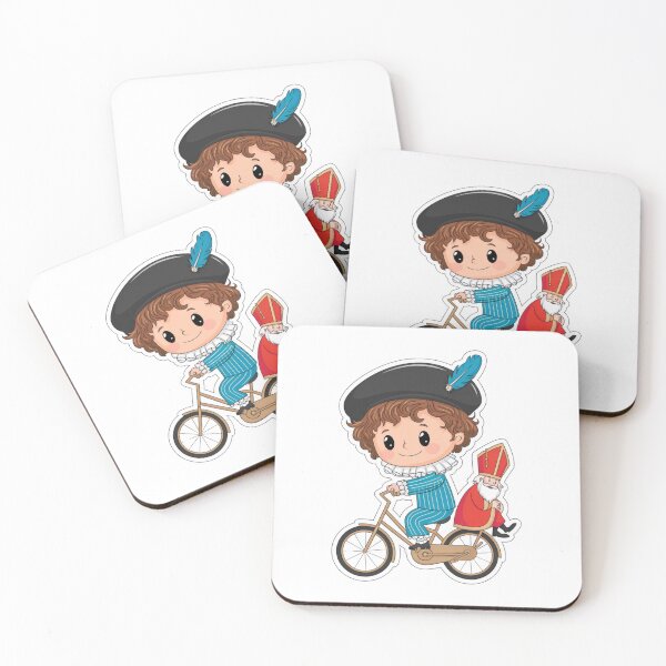 Item preview, Sinterklaas Sint en Piet op de Fiets Blauw designed and sold by Wennebabs.