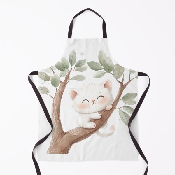 Item preview, super cute cat on a tree designed and sold by Natthiya Minimal.