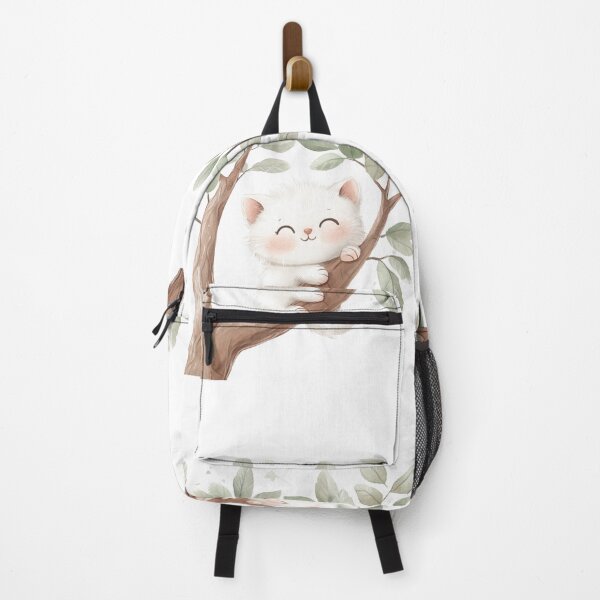 Item preview, super cute cat on a tree designed and sold by Natthiya Minimal.