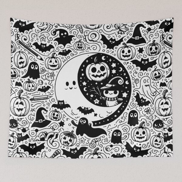 Item preview, Halloween Doodle Party designed and sold by Thai Vibe Studio.
