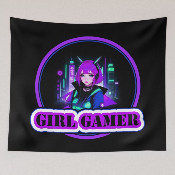 Item preview, Girl Gamer and Girl Gamer Words - Purple Hair designed and sold by Beachy.