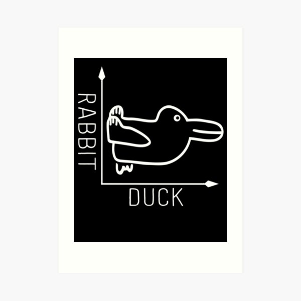 Wittgenstein Rabbit Duck Illusion Art Print