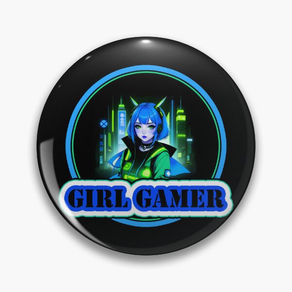 Item preview, Girl Gamer and Girl Gamer Words - Blue Hair designed and sold by Beachy.