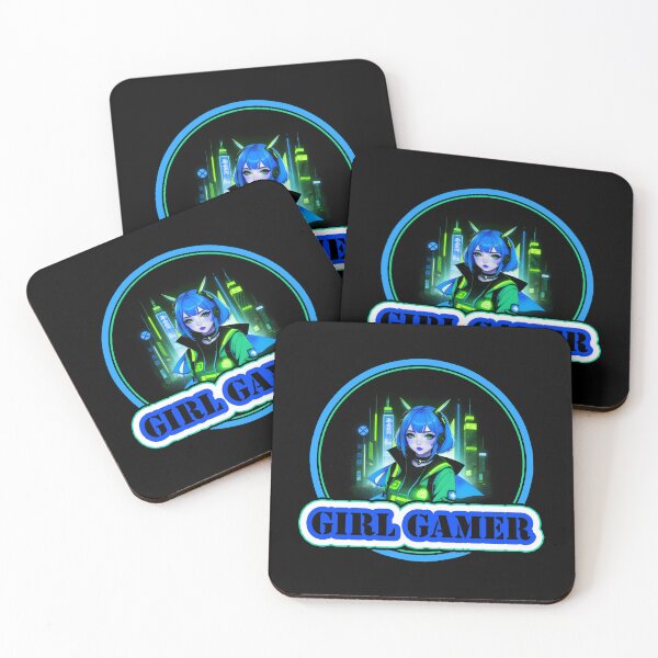 Item preview, Girl Gamer and Girl Gamer Words - Blue Hair designed and sold by Beachy.