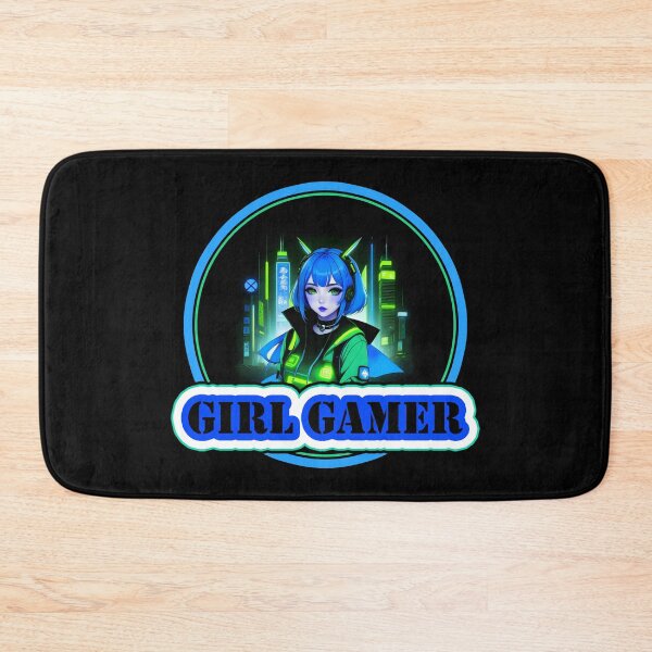 Item preview, Girl Gamer and Girl Gamer Words - Blue Hair designed and sold by Beachy.