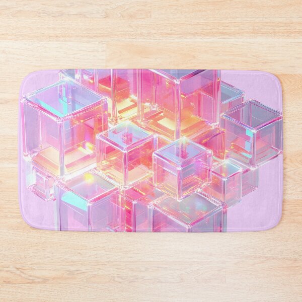 Item preview, Holographic Neon Cubes in Abstract Space designed and sold by PixelReverb.