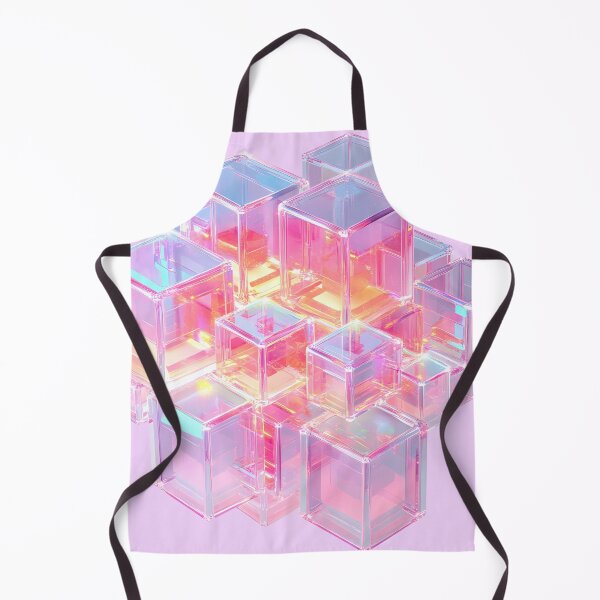 Item preview, Holographic Neon Cubes in Abstract Space designed and sold by PixelReverb.