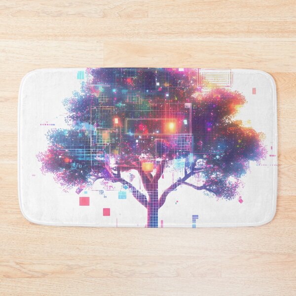 Item preview, Neon Pixelated Tree of Digital Growth designed and sold by PixelReverb.