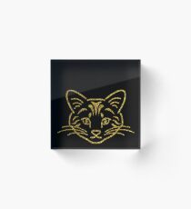 I love my cute Cat meow Acrylic Block