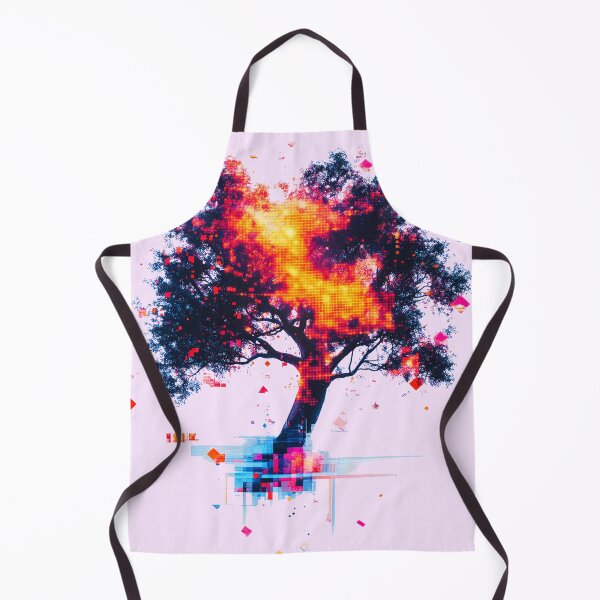 Item preview, Pixelated Neon Technology Fire Tree designed and sold by PixelReverb.